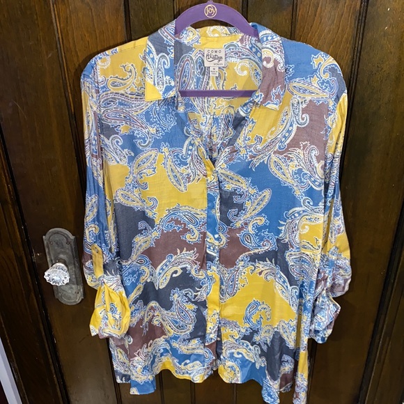 Como Vintage Paisley Dress Women’s 1x - Picture 6 of 6